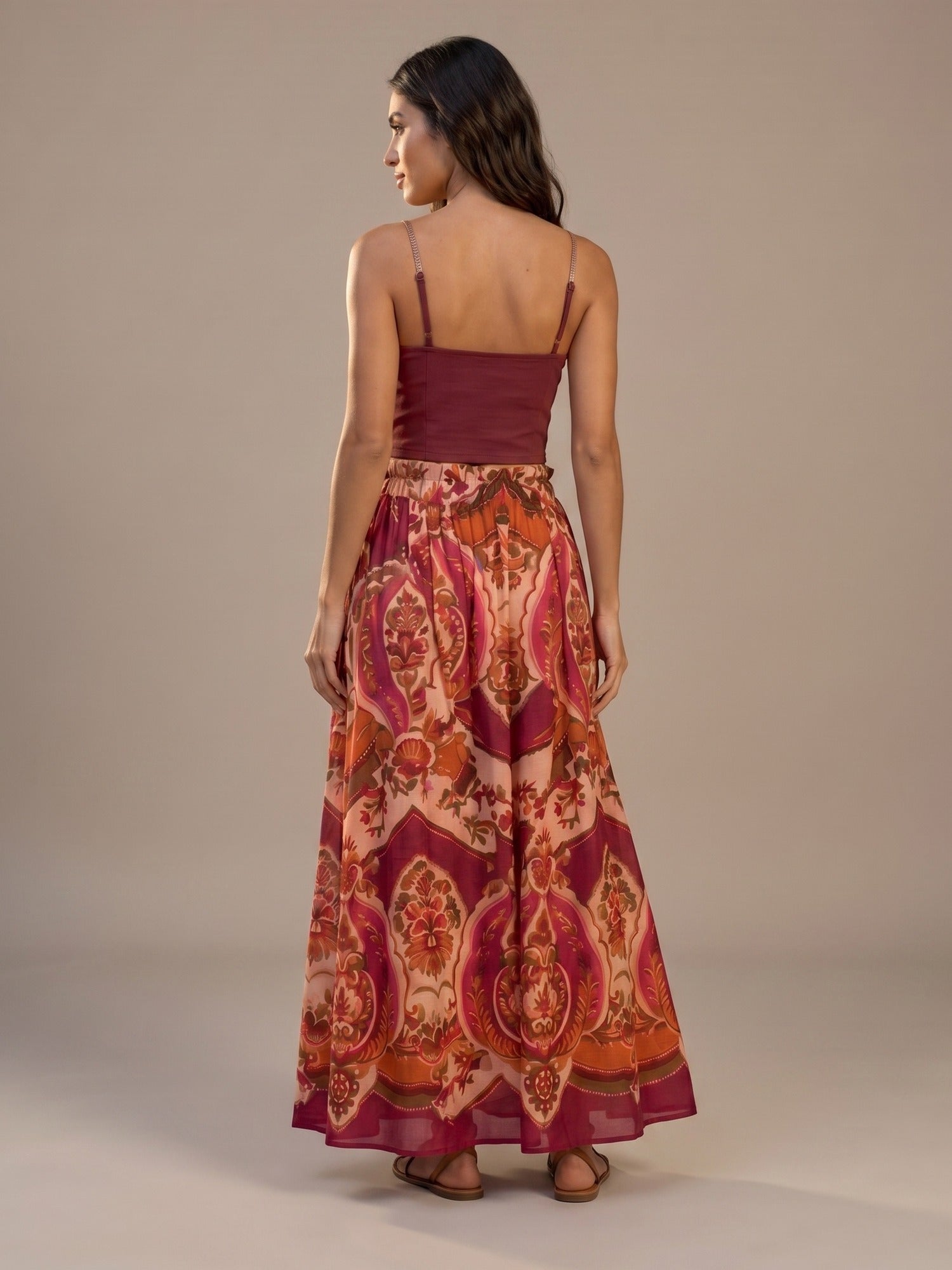 Conjunto de Top y Falda Estampado