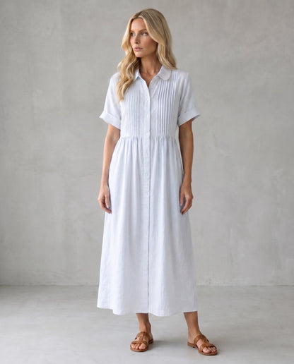 Capri | Vestido Midi Camisero de Lino