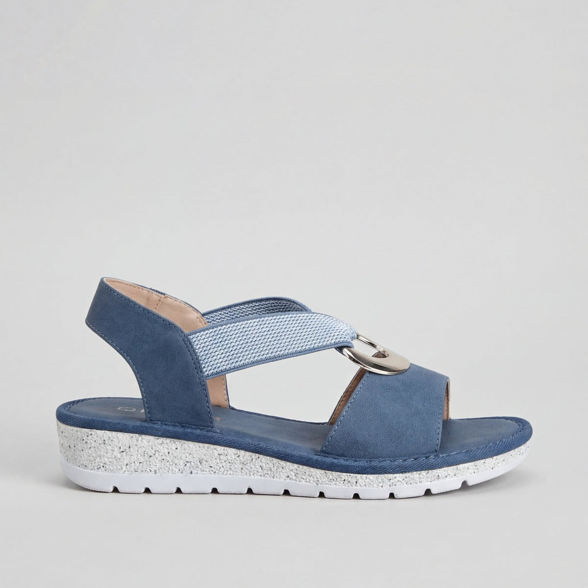 Brisa — Sandalia de Tiras con Anilla - Azul Denim