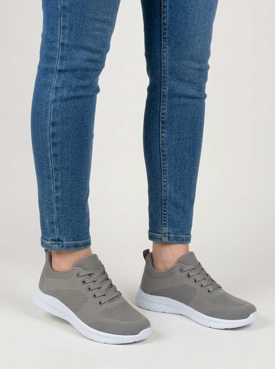 Clara — Zapatilla Cómoda de Diario - Gris