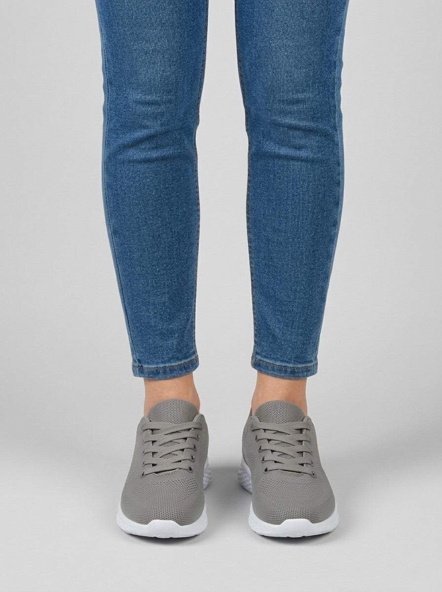 Clara — Zapatilla Cómoda de Diario - Gris
