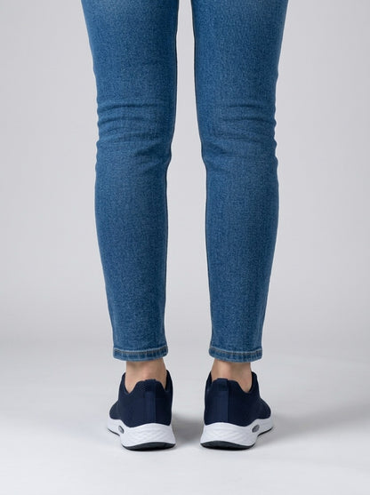 Clara — Zapatilla Cómoda de Diario - Azul Marino