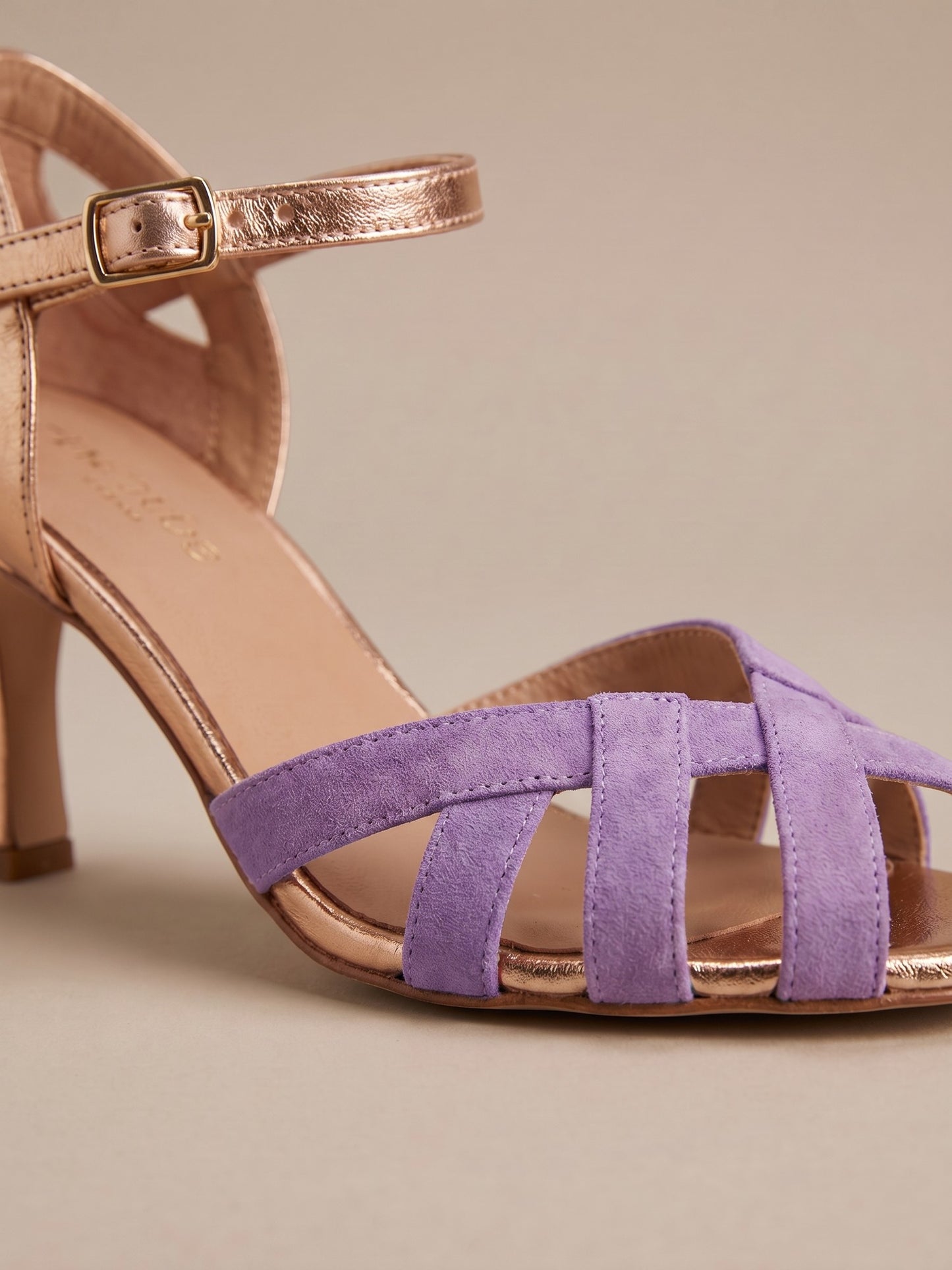Daniela | Sandalias de Tacón Trenzadas - Lila