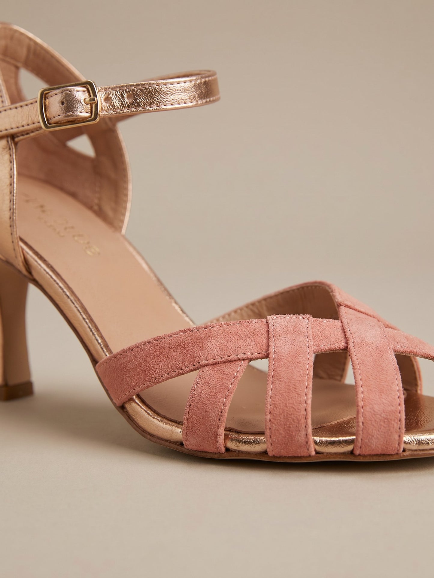 Daniela | Sandalias de Tacón Trenzadas - Rosa