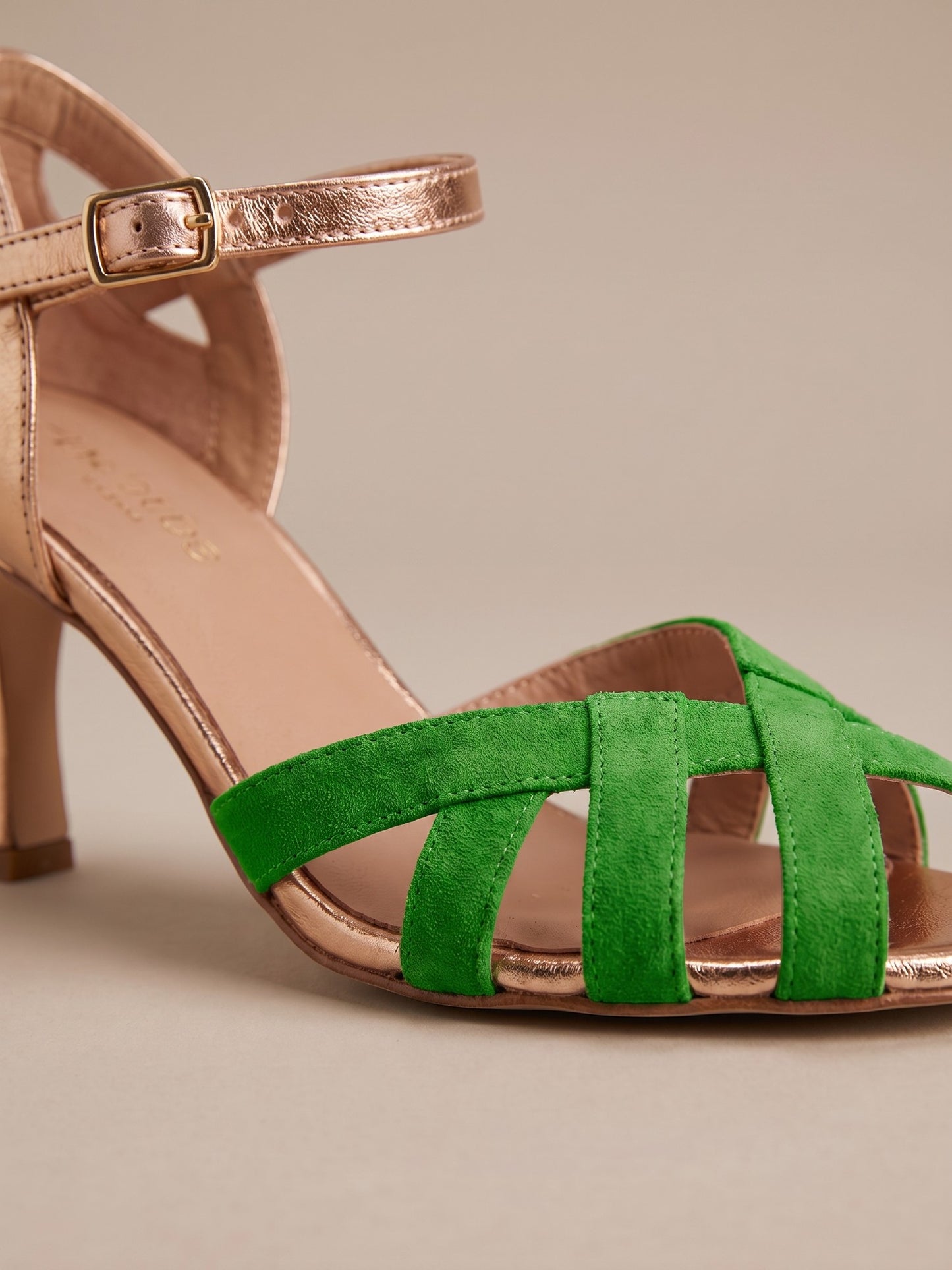 Daniela | Sandalias de Tacón Trenzadas - Verde