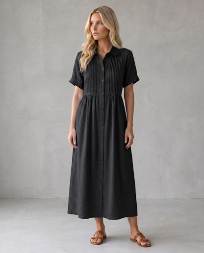 Capri | Vestido Midi Camisero de Lino