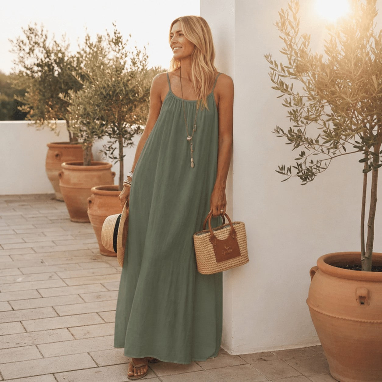 Vestido Nuance™ — Espalda al Aire - Caqui