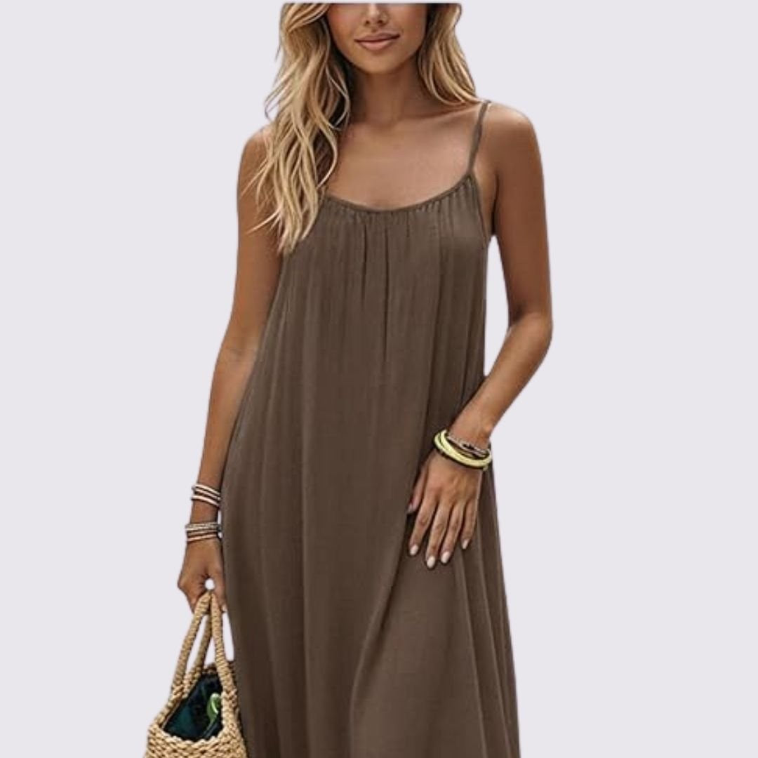 Vestido Nuance™ — Espalda al Aire - Marrón café