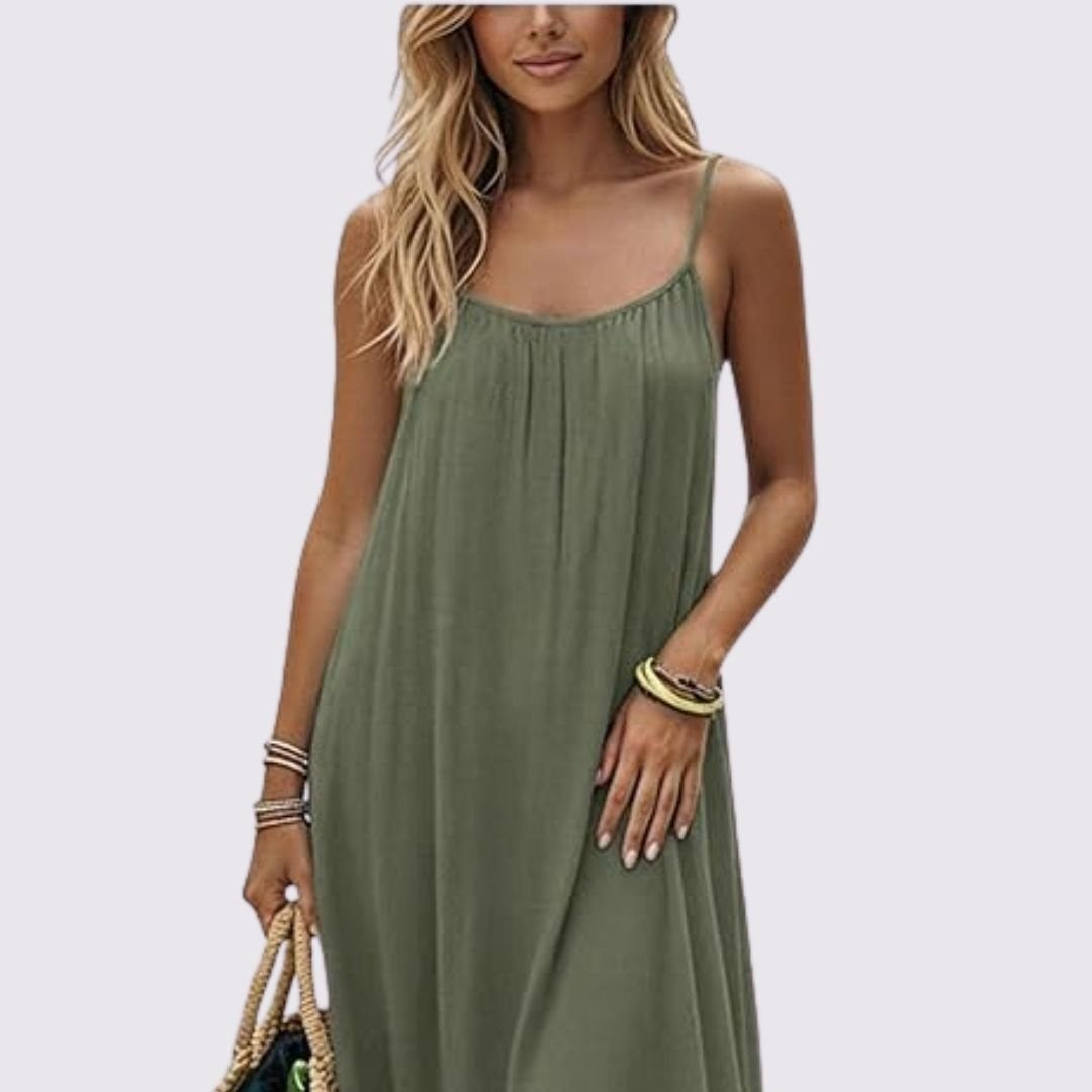 Vestido Nuance™ — Espalda al Aire - Caqui