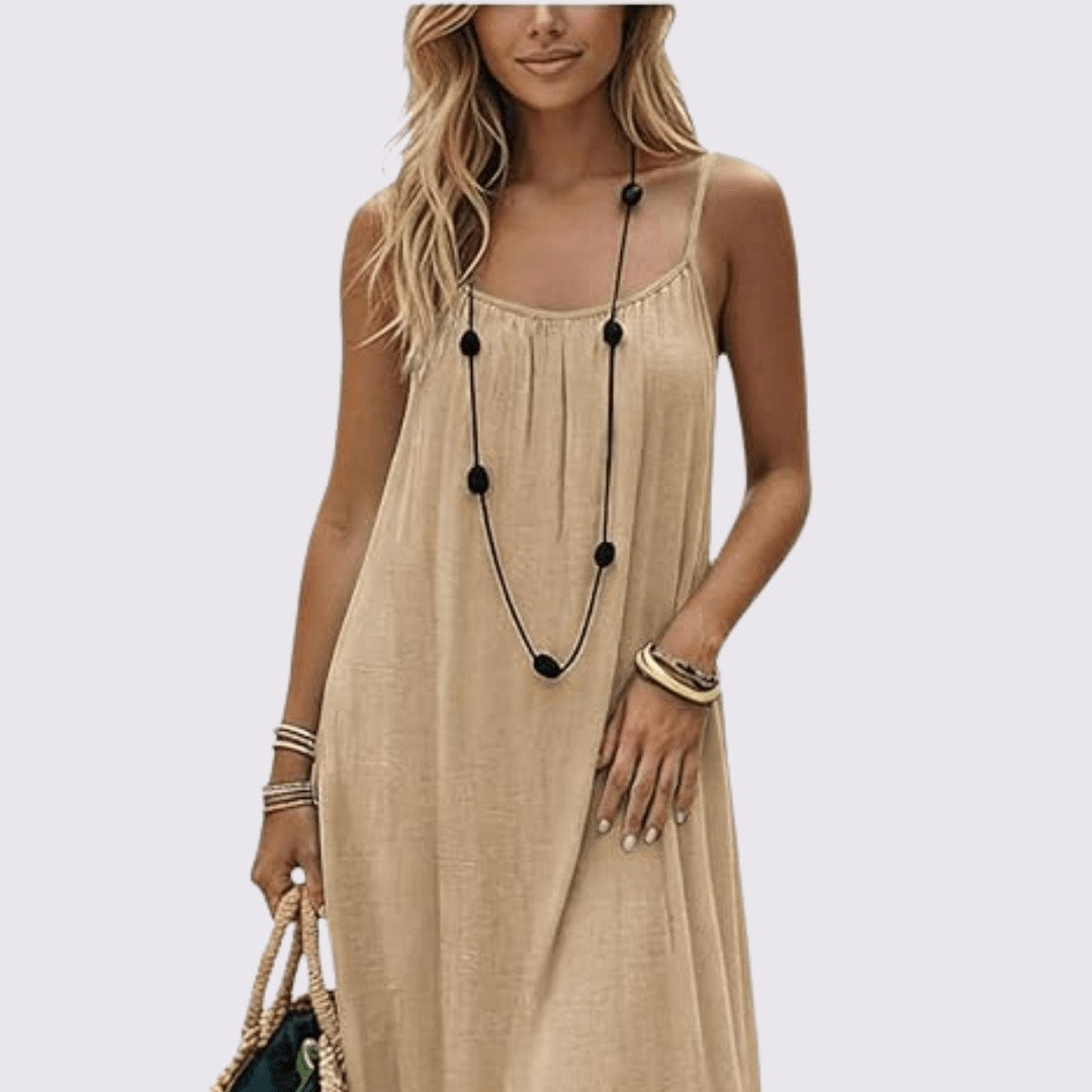 Vestido Nuance™ — Espalda al Aire - Beige