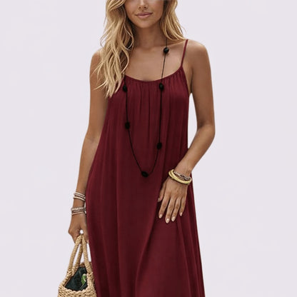 Vestido Nuance™ — Espalda al Aire - Rojo burdeos