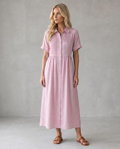 Capri | Vestido Midi Camisero de Lino